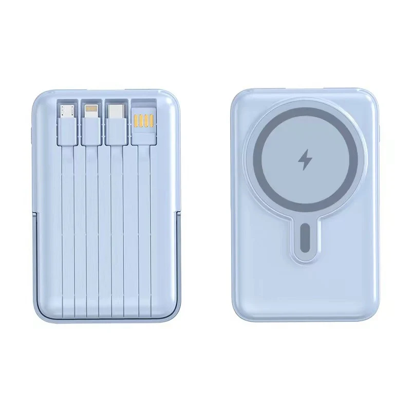 Powerbank mit integrierter kabelloser Ladestation und multifunktionalen Anschlüssen Skanto