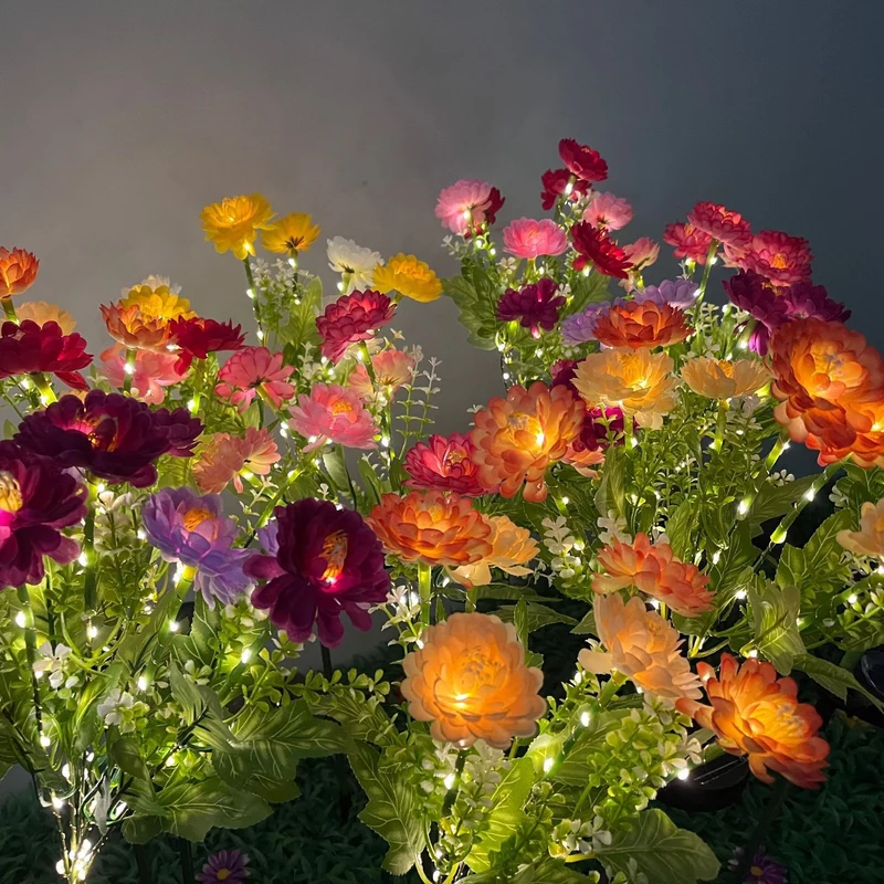 Solar Gartenstecker Kunstblumen LED Wegdekor Skanto