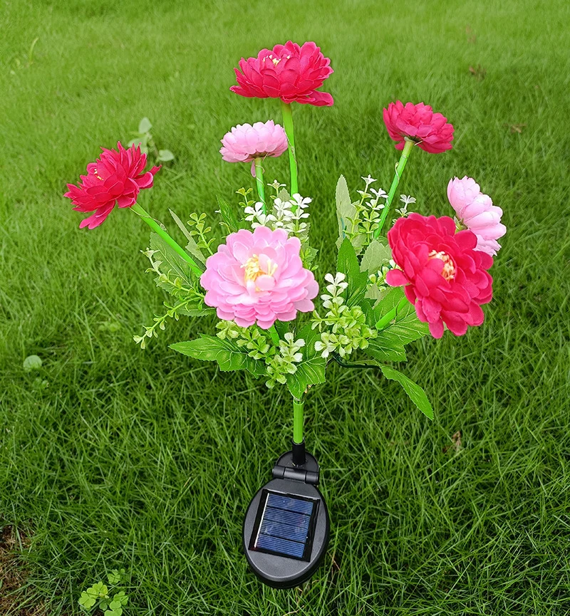 Solar Gartenstecker Kunstblumen LED Wegdekor Skanto