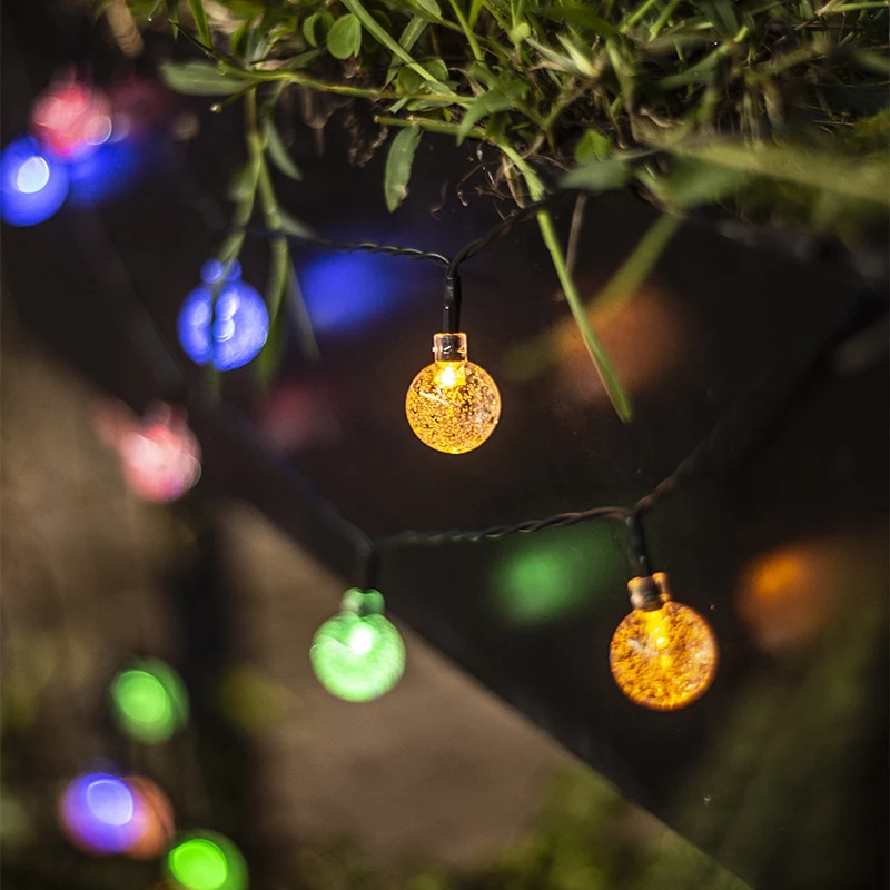Mehrfarbige LED-Glitzerkugel-Lichterkette Outdoor wasserdichte Dekostrang Skanto