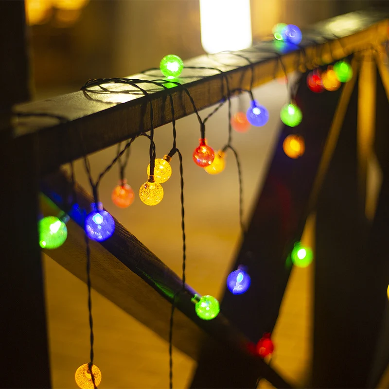 Mehrfarbige LED-Glitzerkugel-Lichterkette Outdoor wasserdichte Dekostrang Skanto