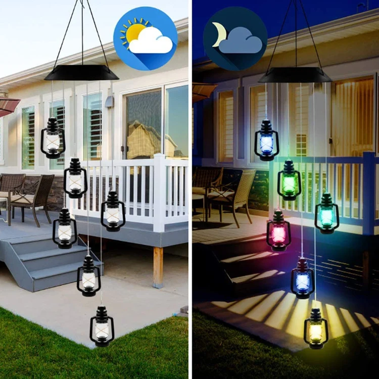 LED-Solar-Schmetterlings-Windspiel Garten-Hängeleuchte Skanto