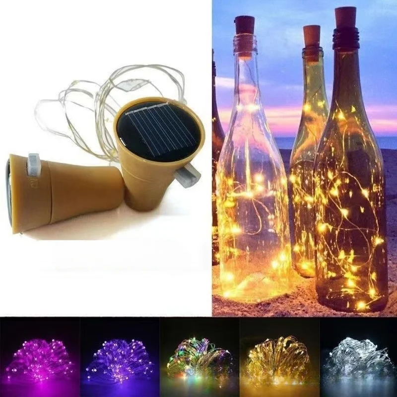 LED-Flaschenverschluss-Lichterkette mit wasserdichter Batteriekappe und flexiblem Kupferdraht Skanto