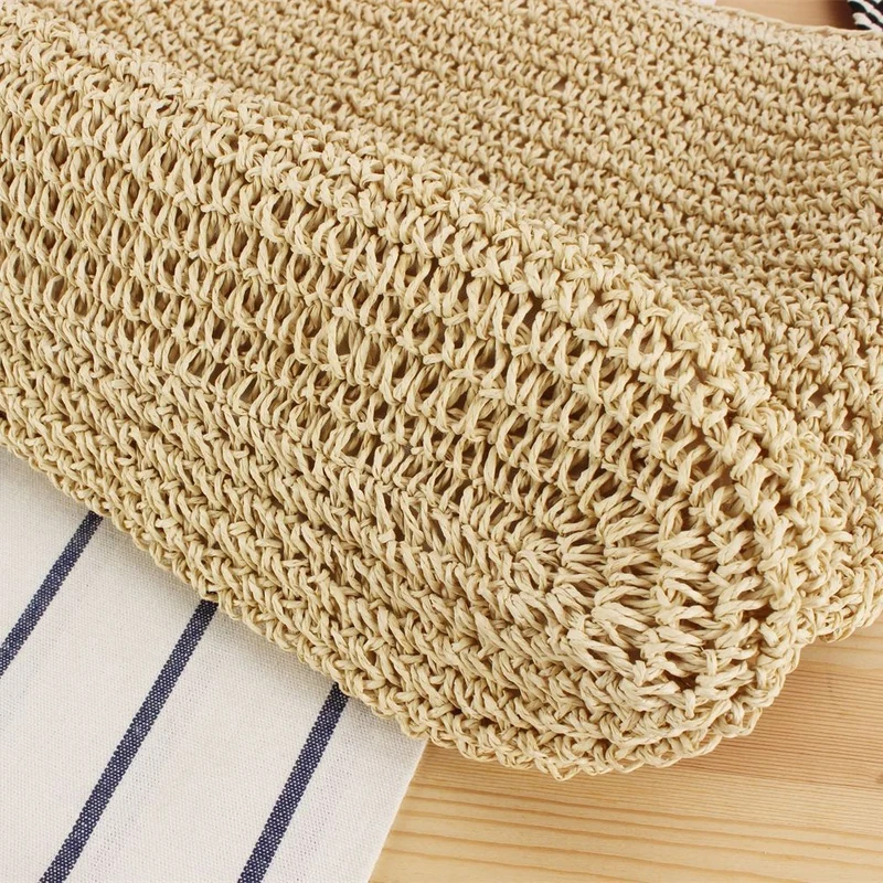 Shopper-Tasche im Boho-Stil aus Naturgeflecht Skanto