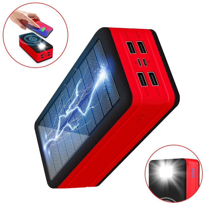 Solar-Powerbank mit kabelloser Ladefunktion von Skanto