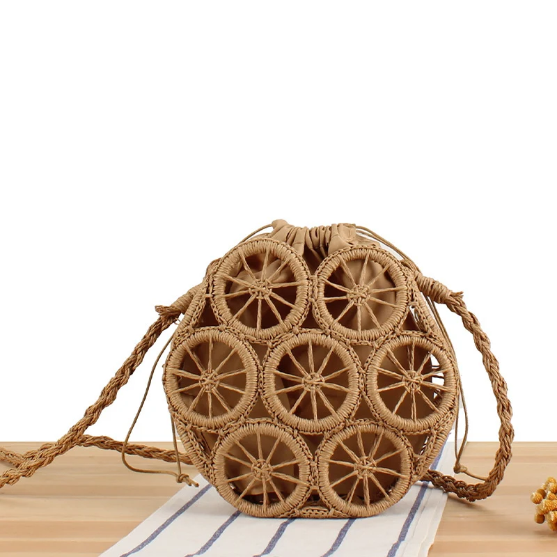 Runde Korbtasche mit einzigartigem Design Skanto