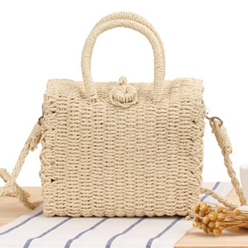Handtasche aus geflochtenem Naturmaterial mit praktischem Schultergurt Skanto