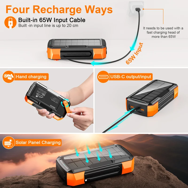 Tragbare Solar-Powerbank Skanto