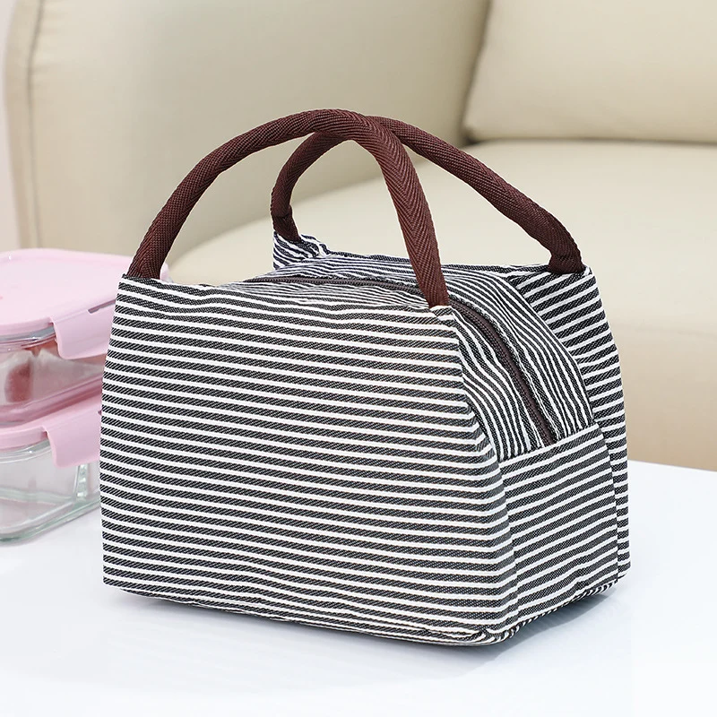 Isolierte Lunchtasche mit elegantem Streifenmuster Skanto