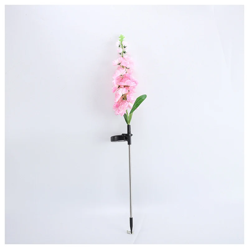 Dekorativer hoher künstlicher Delphinium-Gartenstecker mit Edelstahlspieß und verstellbarem Clip Skanto