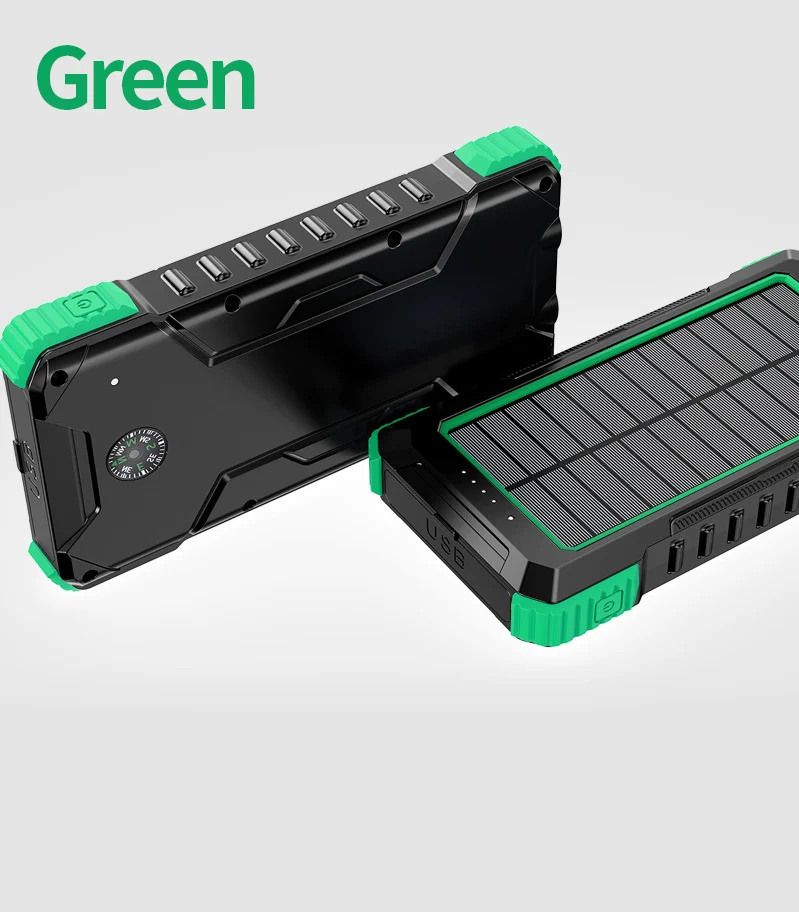 Solar-Powerbank mit mehreren USB-Anschlüssen von Skanto