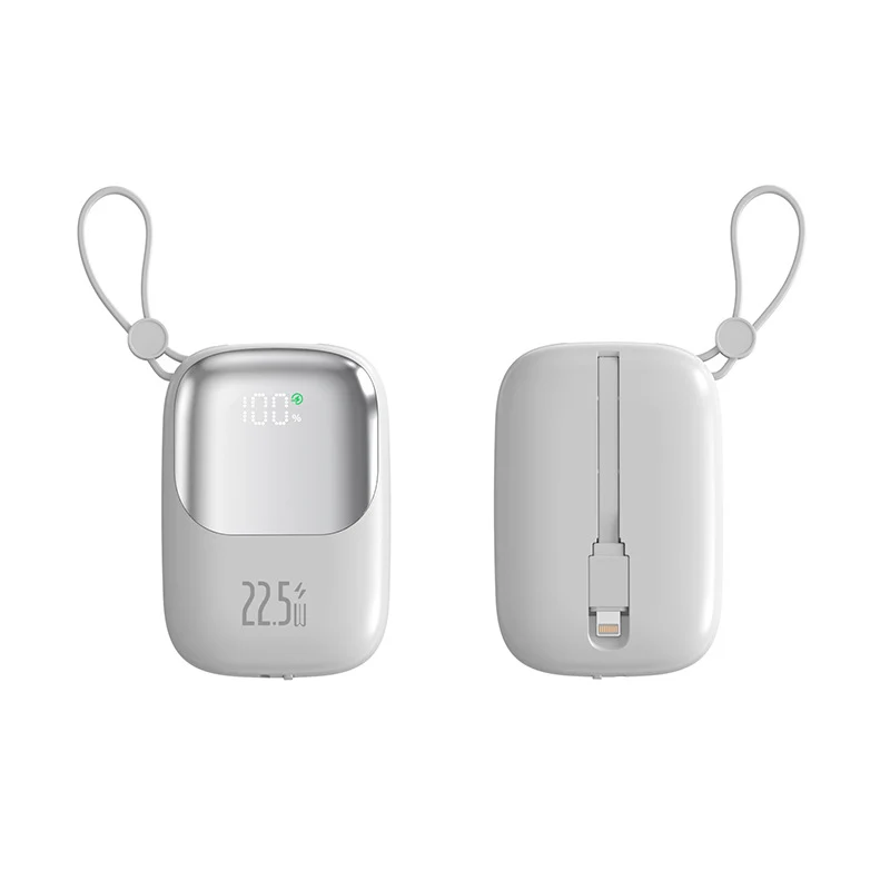 Tragbare Powerbank mit integriertem Ladeanschluss und LED-Anzeige Skanto