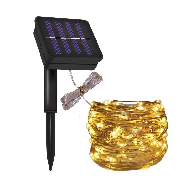 Ultra-flexible Solar-Micro-LED-Lichterkette mit wasserdichtem bodenmontiertem Panel Skanto