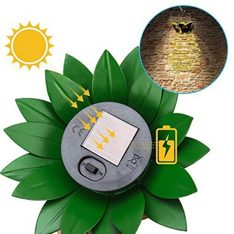 Skanto Spiral-Hänge-Solar-LED-Laterne mit Lotus-Oberteil und Tragegriff Skanto