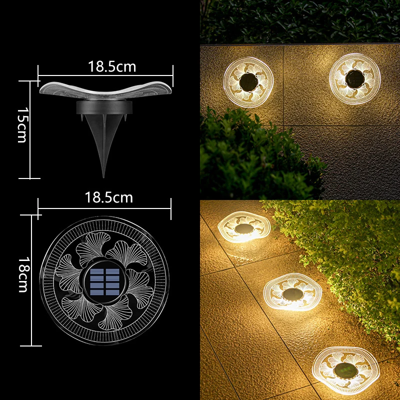 Dekoratives Solar-Acryl-Blütenblatt Gartenstecker Licht Skanto