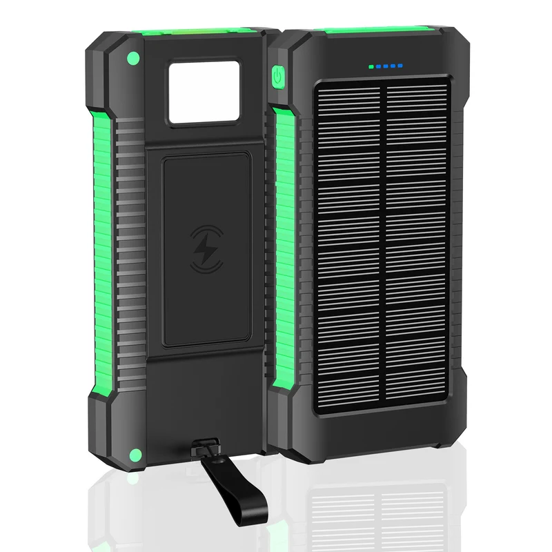 Solar-Powerbank mit integriertem LED-Licht und Kompass Skanto