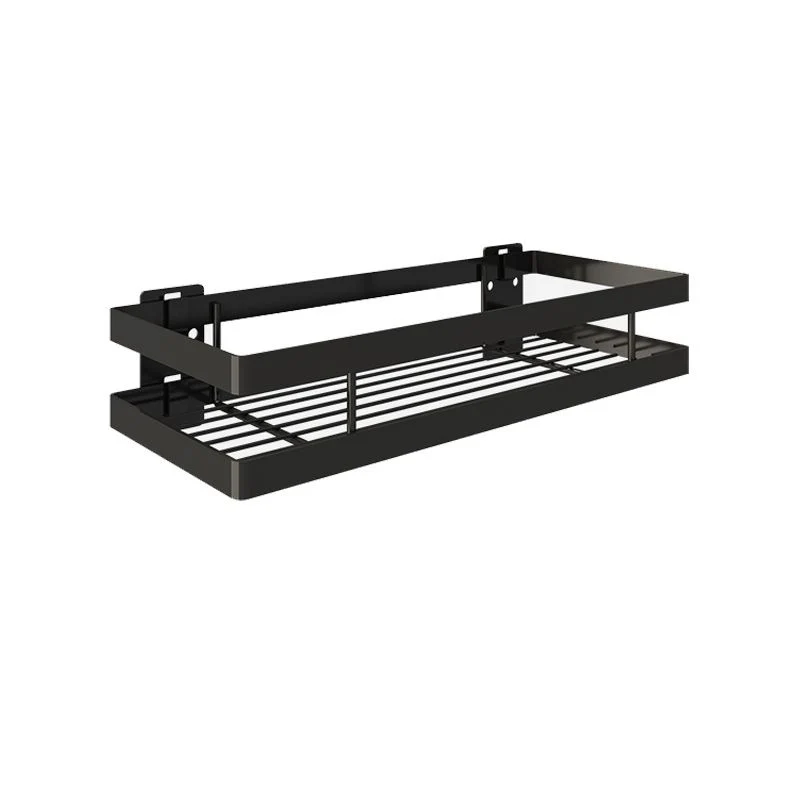 2-teiliges Badezimmerregal-Set aus mattschwarzem Metall