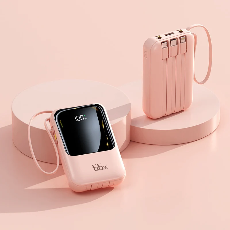 Tragbare Powerbank mit Schnellladefunktion und Digitalanzeige Skanto