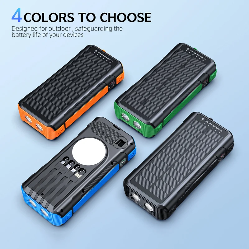 Multifunktionale Solar Powerbank mit LED-Anzeige Skanto