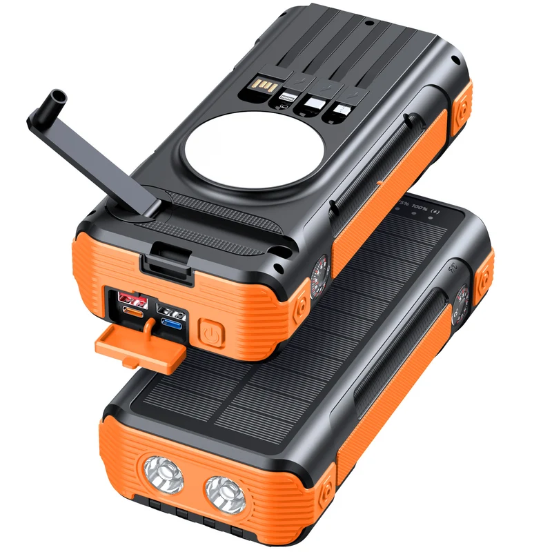 Multifunktionale Solar Powerbank mit LED-Anzeige Skanto