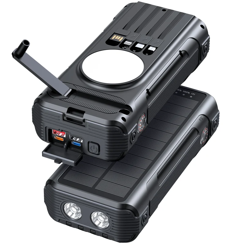 Multifunktionale Solar Powerbank mit LED-Anzeige Skanto