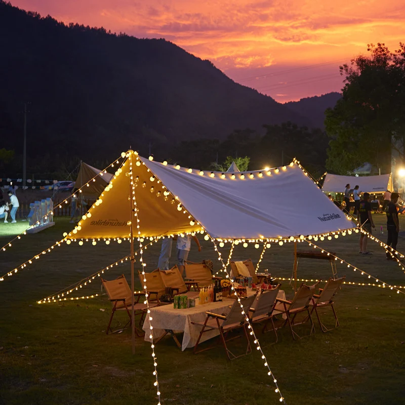 Warmweiße Stern- und Globus-LED-Lichterkette mit Batteriepack und wetterfesten Glühbirnen Skanto