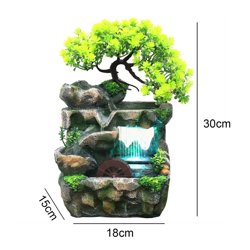 Skanto Natürlicher Mini-Baum-Wasserfall-Schreibtischbrunnen | Skanto