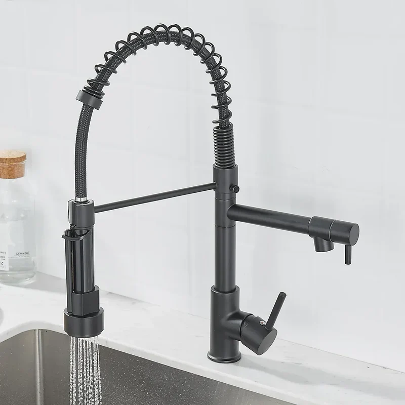 Armatur mit Doppelauslauf – Hochwertige Armatur für flexibles Spülen, einfache Installation, ideal für moderne Küchen, schwenkbar und langlebig | Skanto