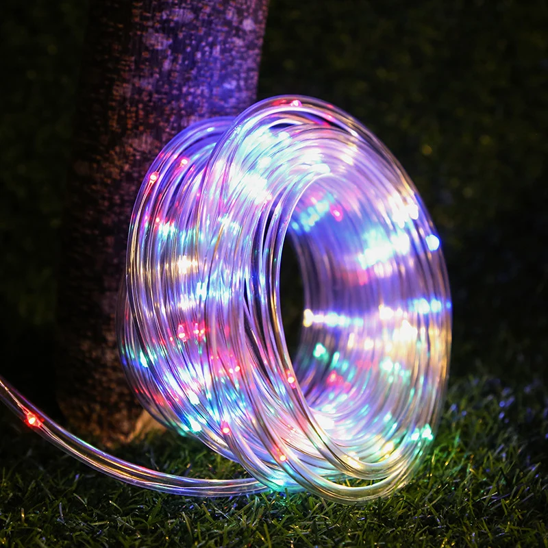 Flexibler wasserdichter LED-Streifen, klares PVC-Rohr, Niedervolt-Außen-Lichterkette Skanto