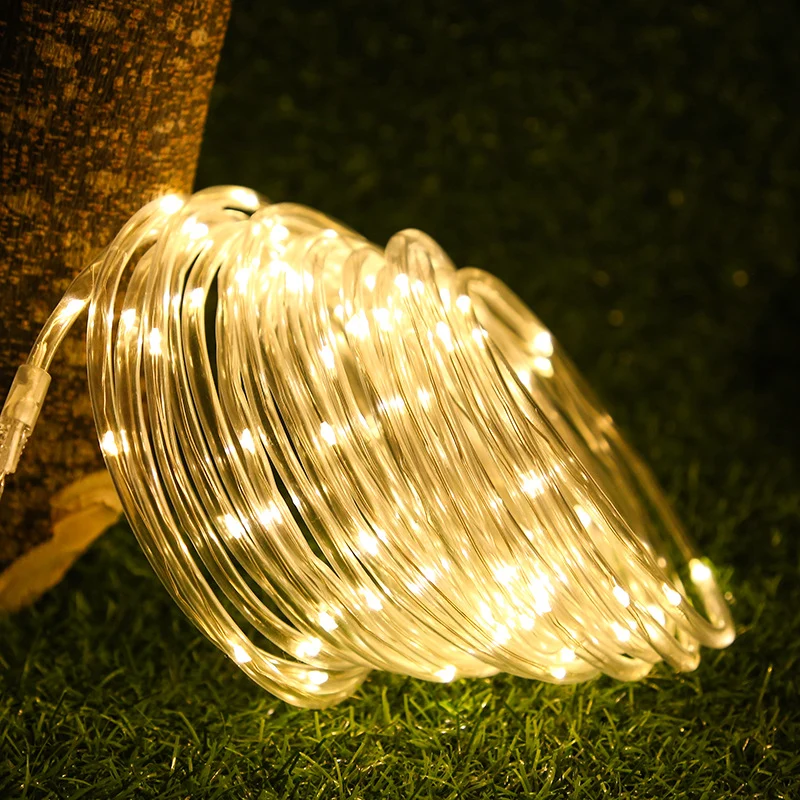 Flexibler wasserdichter LED-Streifen, klares PVC-Rohr, Niedervolt-Außen-Lichterkette Skanto
