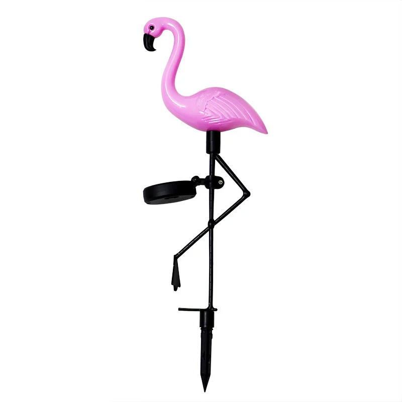 Dekorative Solar-Flamingo-Gartenstecker-Lampe mit verstellbarem Metallarm und integrierter LED Skanto