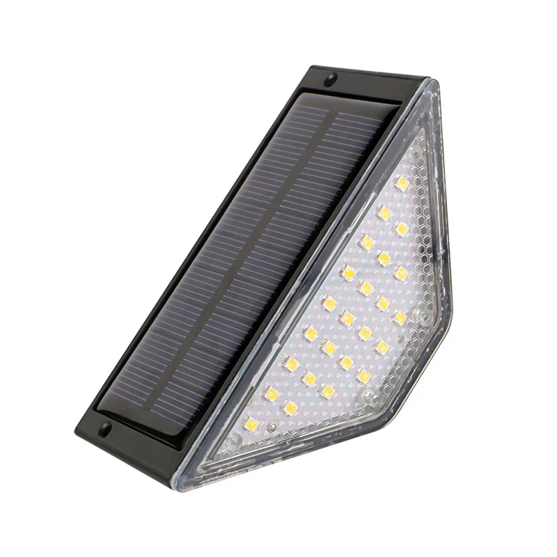 Dreieckige Solar-LED-Eckstufenleuchte mit hocheffizientem Photovoltaikpanel und wasserdichtem Gehäuse Skanto