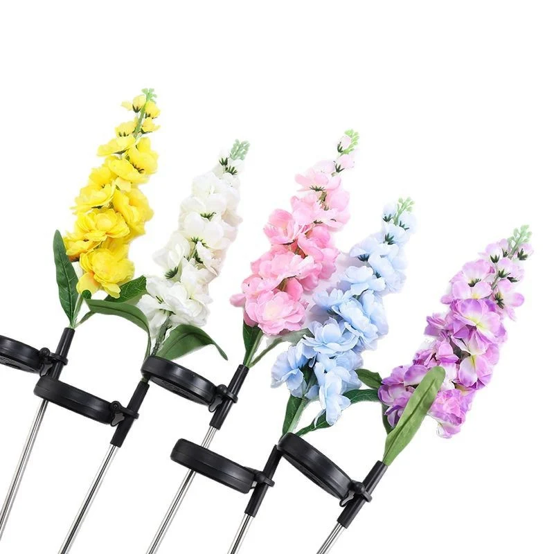 Hoher künstlicher Rittersporn-Blumenstecker mit verstellbarem Metallclip Skanto