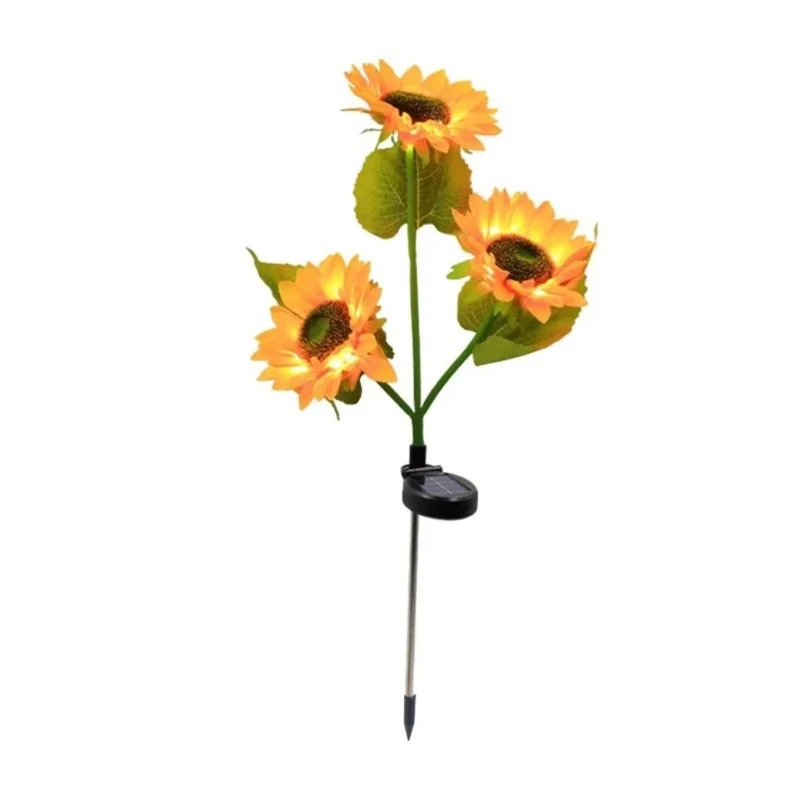 Solar-Dekorativer Sonnenblumen-Gartenstecker mit Multi-Bloom LED wasserdichtem Panel Skanto
