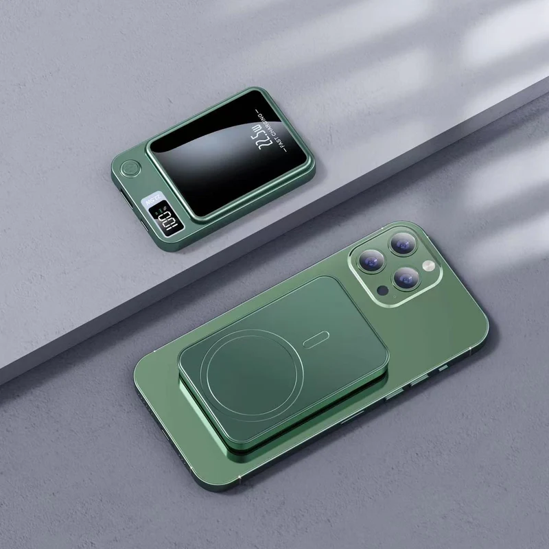 Tragbare Powerbank mit intelligentem LCD-Display und kabellosem Laden Skanto