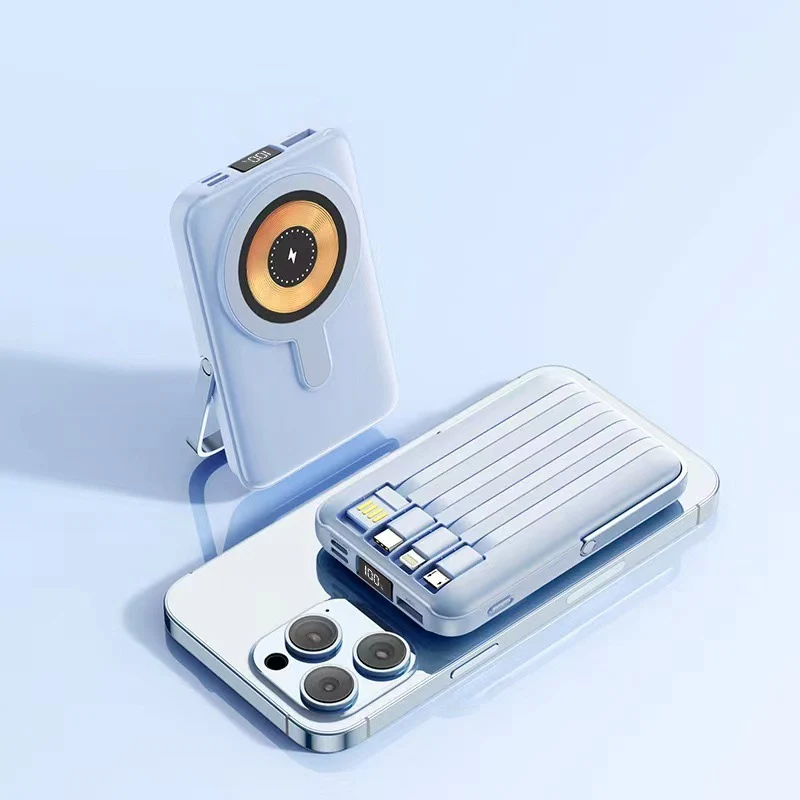 Tragbare kabellose Powerbank mit integriertem Ständer Skanto