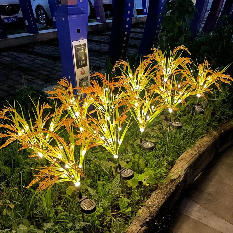 Skanto Solar Ziergras-Steckerleuchten mit warmweißen LED-Akzenten Skanto