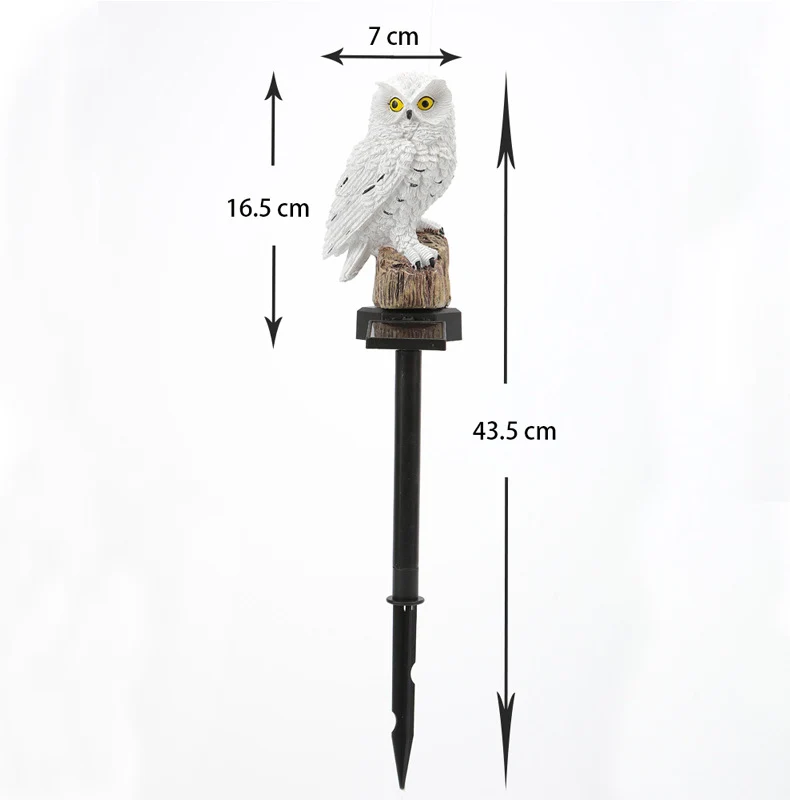 Realistischer solarbetriebener Eulen-Gartenstecker mit Bewegungssensor Skanto