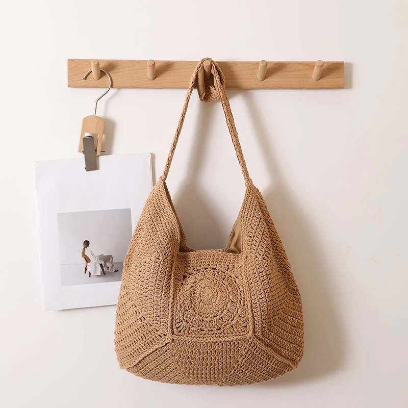 Handgeknüpfte Tote Bag im modernen Makramee-Stil Skanto