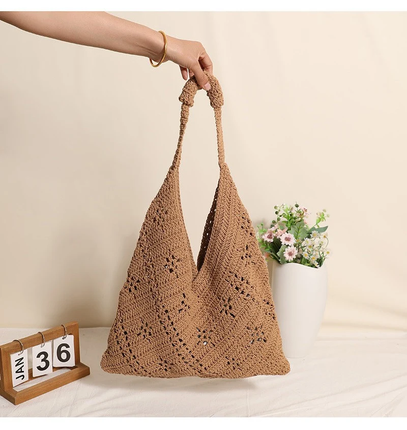 Handgeknüpfte V-Design Tote Bag Skanto