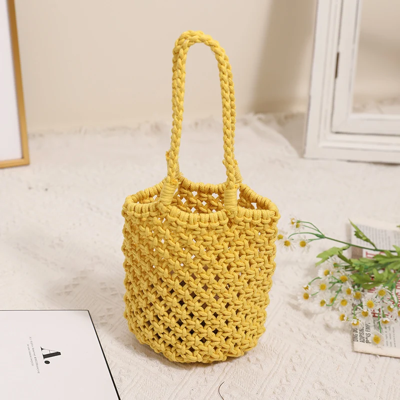 Handgemachte Makramee-Einkaufstasche Skanto