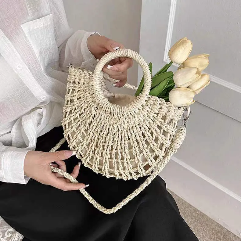 Handgemachte Korbtasche mit verspieltem Design Skanto