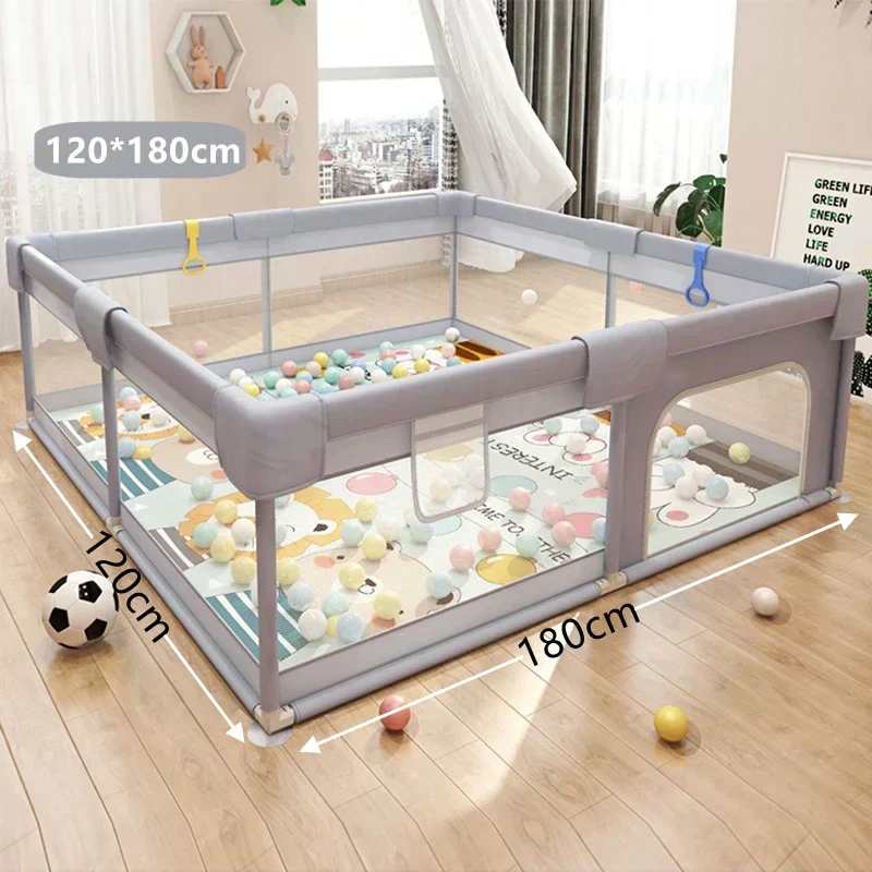 Großer Baby- und Kleinkind-Laufstall – Sicherer, faltbarer Spielbereich für drinnen und draußen | Skanto