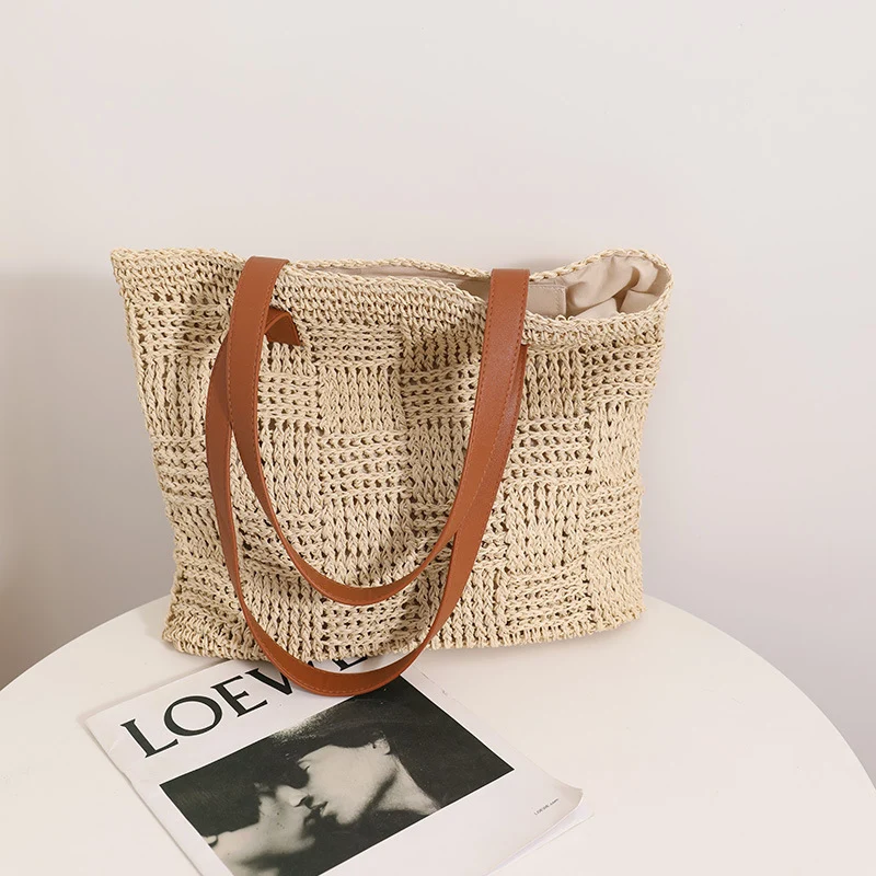 Natur gewebte Tragetasche Skanto