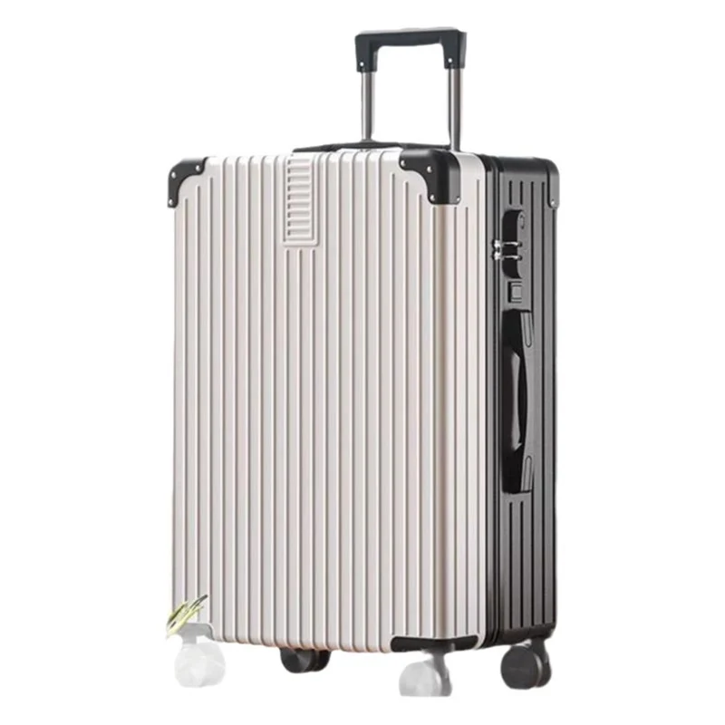 Unisex Gerippter Hartschalen-Reisekoffer Skanto