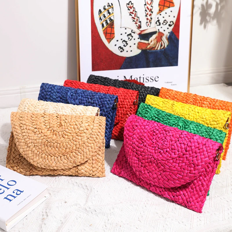 Handgemachte Korbtasche mit elegantem Wellenmuster Skanto