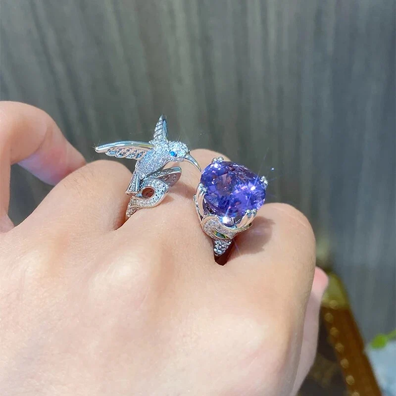 Skanto | Majestätischer Kolibri Edelsteinring