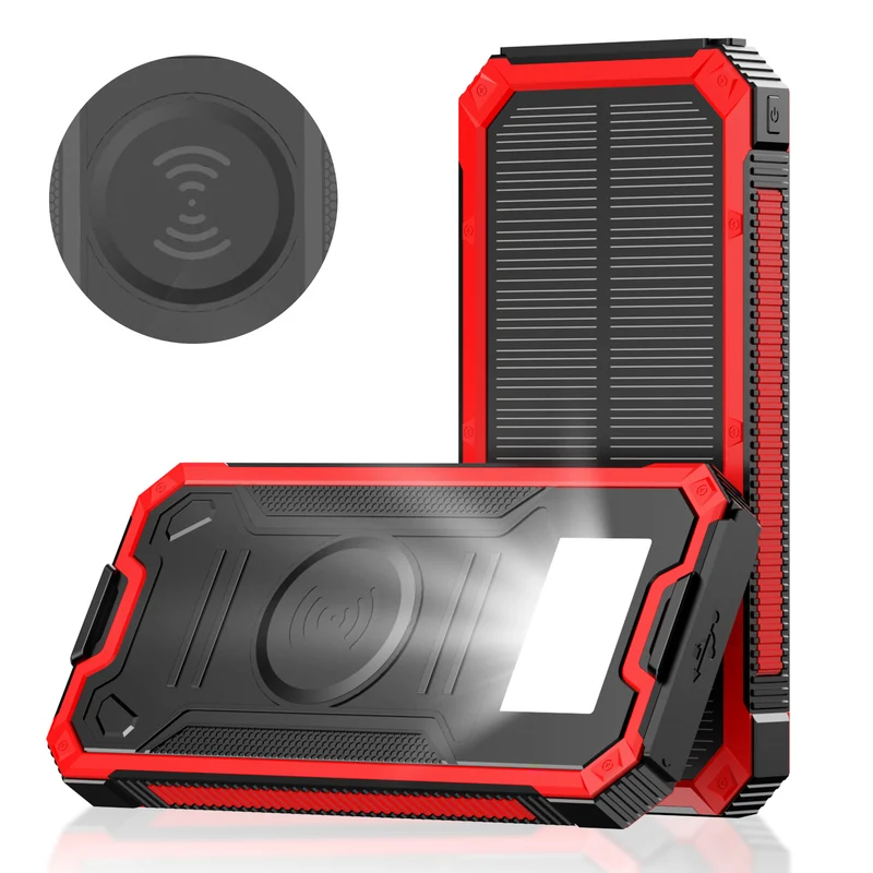 Solar Powerbank mit Schnellladefunktion und Wireless-Option Skanto