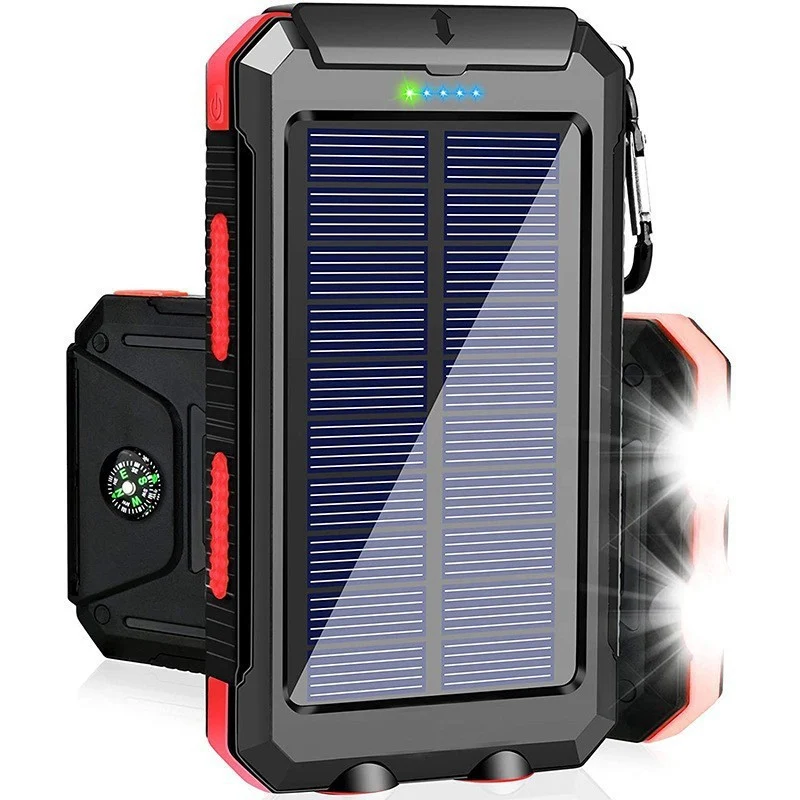 Solar-Ladegerät mit integriertem Kompass und LED-Taschenlampe Skanto