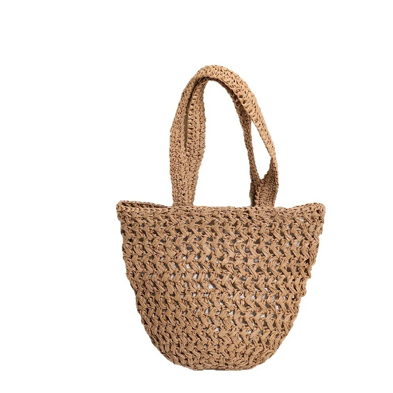 Geflochtene Raffia-Umhängetasche mit geräumigem Innenfach Skanto